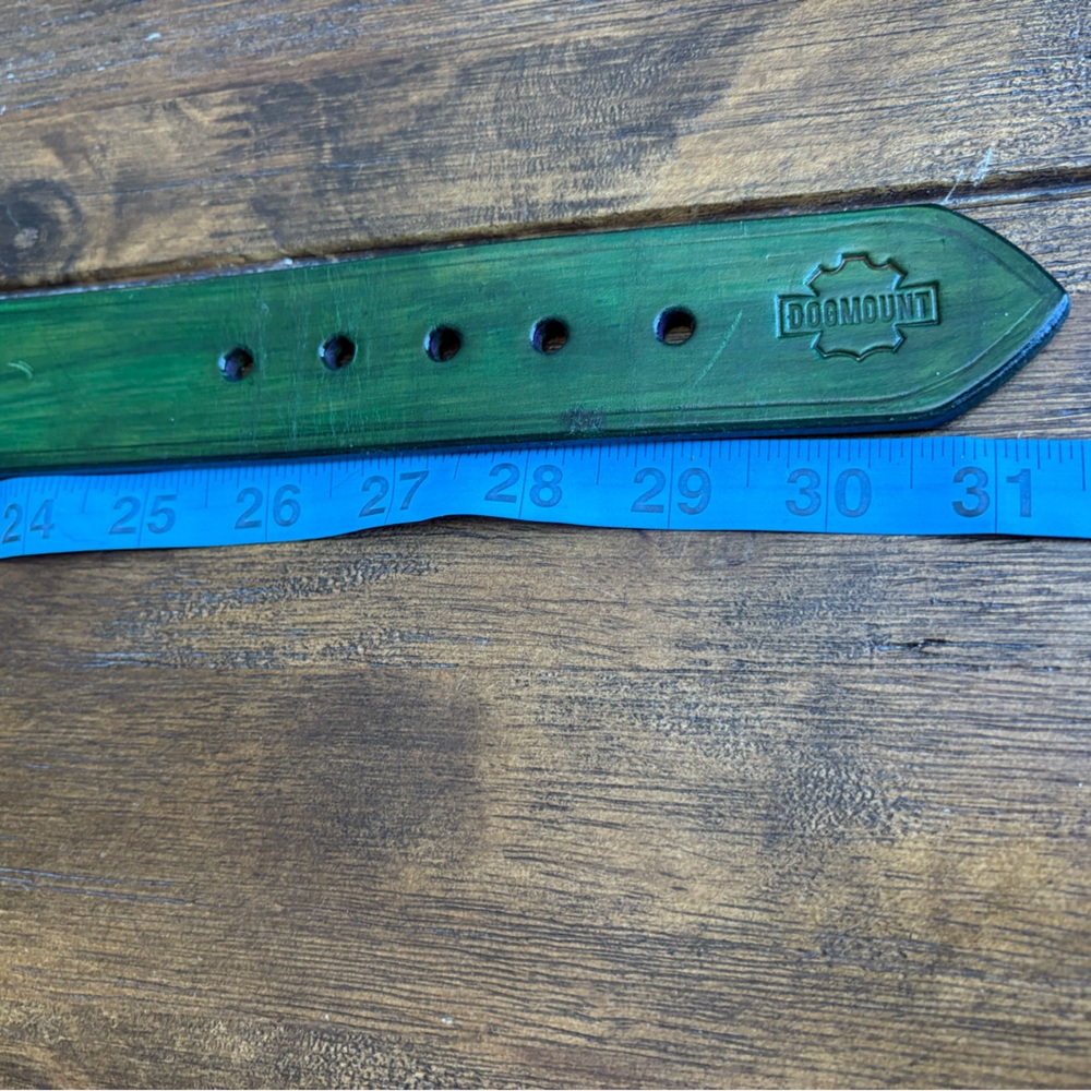 Dogmount Deep Green Leather Collar - Picture 8 of 8